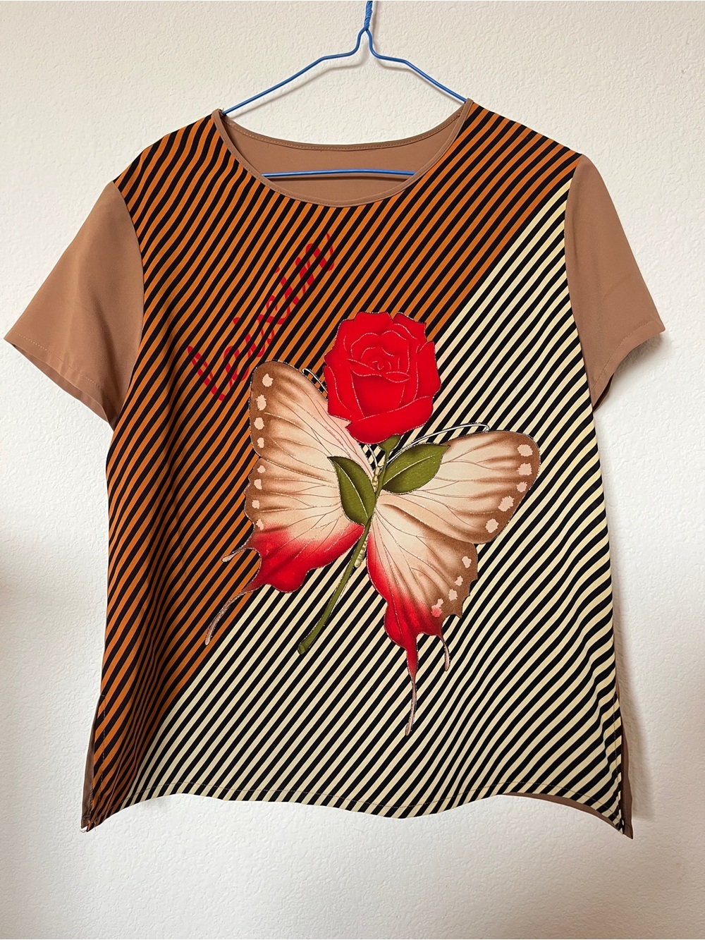 Vintage Graphic Rose & Butterfly Tee